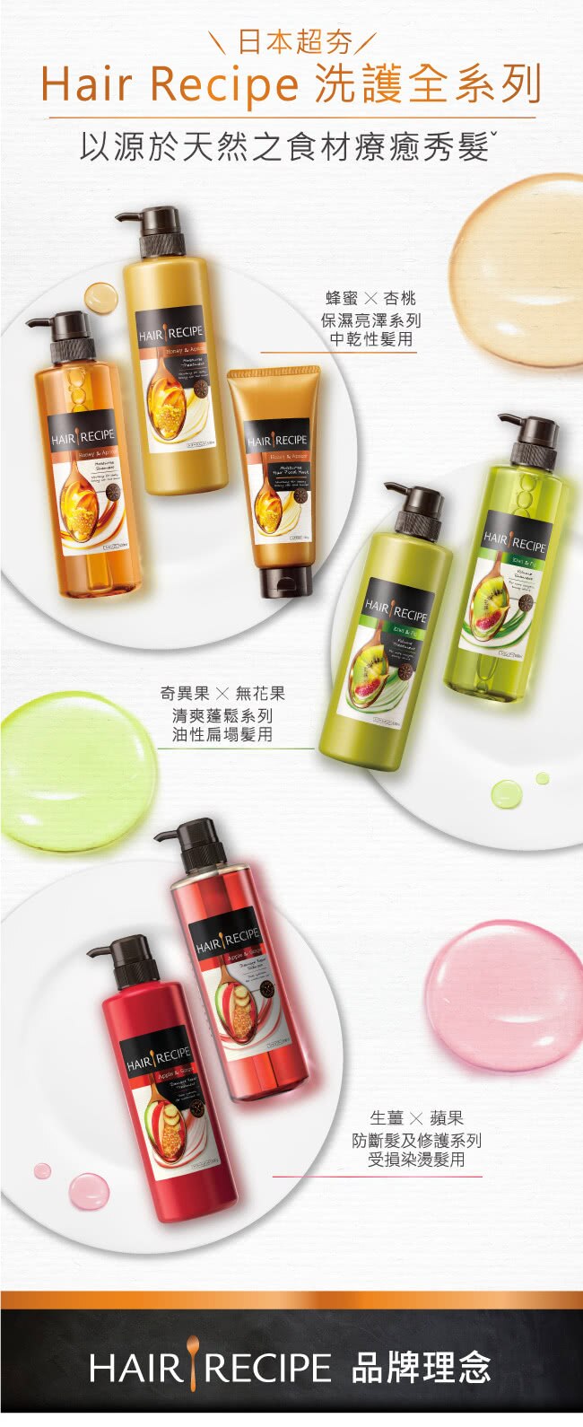 Hair Recipe Hair Recipe 生薑蘋果防斷滋養洗髮露530ml 屈臣氏watsons